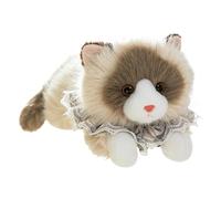 Feline Plush Toy Figure - Twelve Inch Adorable Stuffed Kitty, Soft Cushion Play Doll, Decorative Animal Companion Item, Children Gift Keepsake | Cute Cat Smooth Fabric Comfort Creation