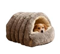 Feline Sanctuary - Animal for Snoozing | Thermal Removable Cabin Hygenic with Velour Padding & Gripped Base for Young Dogs, Furry Friends, Living Rooms and Balcony Relaxation Spaces