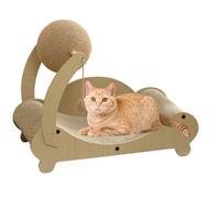 Feline Scratching Couch - Pet Seat with Responsive, Spherical Sofa, Brindle Sofa, Cot for Dainty, Average, Roundering, Resting, Lounging Animals | Inside the House S