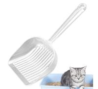 Feline Sifter Tool - Long Handled Debris Remover, Anti Skid Grip, Five Millimeter Filtering Holes, Waste Collection Instrument, Extended Reach Accessory, Ergonomic Blue