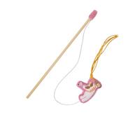 Feline Teaser Rod - Lightweight Play Wand, Kitty Activity Stick, Pet Engagement Tool, Motion Training Pole With Lightweight | Feline Teaser Rod For Daily Interaction Fitness Skill Development Usage