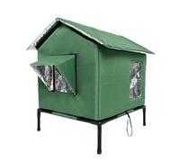 Feline, Warm Cat Shelter, Weather Resistant Thermal Hideaway with Removable Soft Pad and Sturdy Frame, Portable Cabin for Beach Balcony Yard Porch Apartment Outdoor Travel Security