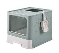 Feline Waste Containment Enclosed Cat Litter House With Drawer Entry Upper Vent Panel Included Body suitable for small home use travel, color to 2, 50 41 40cm