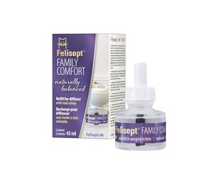 Felisept Family Comfort Relaxing Agent in Multi-Cat Household Refill Bottle 45 ml - With natural catnip - Cat plug in calmer - Release tensions in multi-cat households and reduce sustainably