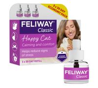 Feliway Classic 3 x 30 Day Cat Calming Odourless Refills for Pheromone Diffuser, 3 x 48ml - Helps Solve Common Signs of Stress in Cats and Kittens, V