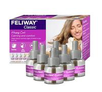 Feliway Classic Cat Calming Pheromone, 30 Day Refill - 6 Pack | Cat Pheromone Diffuser Refill Reduces Stress-Related Behaviors Like Spraying, Scratching, Hiding, 180 Day Supply