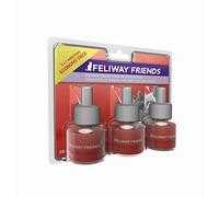 FELIWAY Friends 3 x 30 Day Cat Calming Odourless Refills for Pheromone Diffuser, 3 x 48ml - Helps create harmony and resolve conflict in multi cat households, Veterinary Recommended, Drug-free