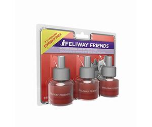 FELIWAY Friends 3 x 30 Day Cat Calming Odourless Refills for Pheromone Diffuser, 3 x 48ml - Helps create harmony and resolve conflict in multi cat households, Veterinary Recommended, Drug-free