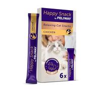 FELIWAY Happy Snack Delicious Calming Creamy Cat Treats, 6 snack sticks - Helps cats feel calmer and promotes bonding