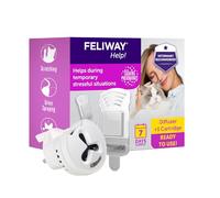 FELIWAY Help! 7 Day Cat Calming Odourless Plug In Pheromone Diffuser Starter Kit - Helps Calm your Cat Every Day or During Stressful Events, Veterinary Recommended, Drug-free, Clinically Proven