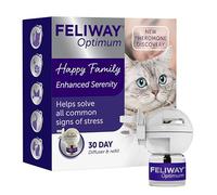 FELIWAY Optimum 30 Day Cat Calming Odourless Plug In Pheromone Diffuser Starter Kit, 48ml - Helps Solve Signs of Stress in Cats & Kittens, Veterinary Recommended, Drug-free, Clinically Proven