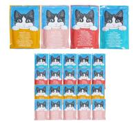 Felix 24 x 100g Assorted With Welari Thank You Card Original Mix Selection in Jelly (Chicken Tuna Salmon Beef - 6each) (2.4kg) (24pack)