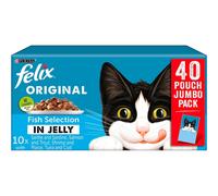 Felix Adult Wet Cat Food Fish Selection in Jelly 40 x 100g Pouches