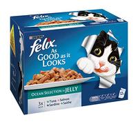 FELIX As Good As it Looks Ocean Feasts Wet Cat Food 12x100g