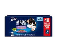 FELIX As Good As it Looks Senior 7+ Mixed in Jelly Wet Cat Food 40x100g