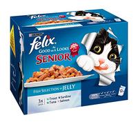 Felix As Good As It Looks 7+ Fish Cat Food 12x100g, Pack of 4