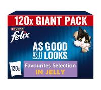 FELIX As Good As it Looks Favourites Selection in Jelly Wet Cat Food - 120 x 85g
