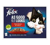 Felix As Good as It Looks Jelly Cat Food – Meaty Selection – 12 x 100 g