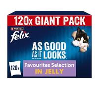 Felix As Good As It Looks Mega Pack 120 x 85g - Favourites Selection in Jelly