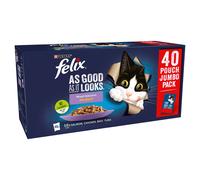 Felix As Good As It Looks Jumbo Pack 40 x 85g - Favourites Selection in Jelly