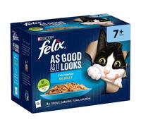 FELIX As Good As it Looks Senior 7+ Fish in Jelly Wet Cat Food 12x85g