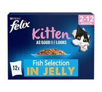 FELIX As Good As it Looks Kitten Fish in Jelly Wet Cat Food 12x85g