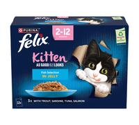 Felix As Good as It Looks Kitten, Meat & Fish Selection in Jelly - Pouch 12x85g