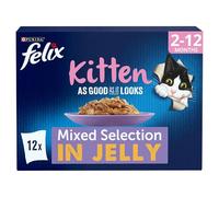 FELIX As Good As it Looks Kitten Mixed in Jelly Wet Cat Food - 12 x 85g
