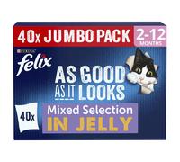 FELIX As Good As it Looks Kitten Mixed Selection in Jelly Wet Cat Food 40x85g