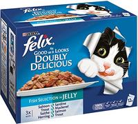 Felix As Good As It Looks Mixed Flavour Cat Food - Doubly Delicious Fish Wet ...