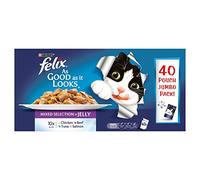 Felix As Good As It Looks Mixed Selection Cat Food Bulk Boxes - Felix As Good As It Looks Cat Food - Mixed - 40 x 100g