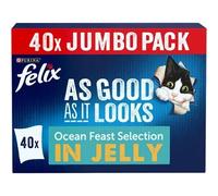 FELIX As Good As it Looks Ocean Feasts in Jelly Wet Cat Food - 40 x 85g