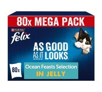 FELIX As Good As it Looks Ocean Feasts in Jelly Wet Cat Food - 80 x 85g