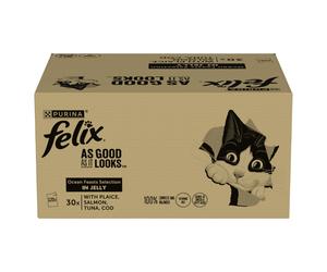 FELIX As Good As it Looks Ocean Feasts Wet Cat Food - 120 x 85g