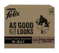 FELIX As Good As it Looks Ocean Feasts Wet Cat Food 120x85g