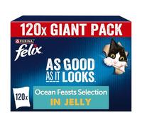 FELIX As Good As it Looks Ocean Feasts Wet Cat Food - 120 x 85g