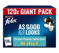 FELIX As Good As it Looks Ocean Feasts Wet Cat Food 120x85g