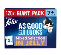 FELIX As Good As it Looks Senior 7+ Mixed in Jelly Wet Cat Food - 120 x 85g