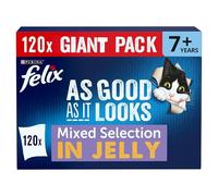 FELIX As Good As it Looks Senior 7+ Mixed in Jelly Wet Cat Food - 120 x 85g