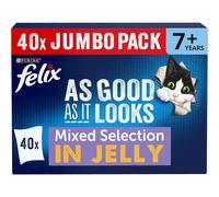 FELIX As Good As it Looks Senior 7+ Mixed in Jelly Wet Cat Food 40x100g