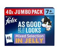 Felix Senior As Good As It Looks Saver Pack 40 x 85g - Mixed Selection in Jelly