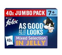 Felix Senior As Good As It Looks Saver Pack 40 x 85g - Mixed Selection in Jelly