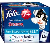 Felix Pouch Agail Senior Gij Fish Multipack Mvp 12x100g (Pack of 4)