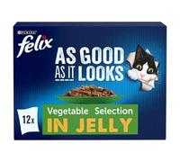 FELIX As Good As it Looks Vegetable in Jelly Wet Cat Food 12x85g