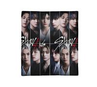 Felix Blanket Flannel Throw Blanket BangChan Lee Know Changbin Hyunjin Han Seungmin I.N Felix Throw for Bed Sofa Office Gifts for Friends and Fans