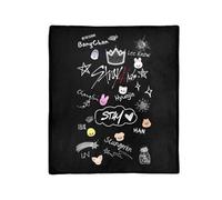 Felix Blanket Flannel Throw Blanket BangChan Lee Know Changbin Hyunjin Han Seungmin I.N Felix Throw for Bed Sofa Office Gifts for Friends and Fans