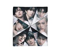 Felix Blanket Flannel Throw Blanket BangChan Lee Know Changbin Hyunjin Han Seungmin I.N Felix Throw for Bed Sofa Office Gifts for Friends and Fans