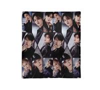 Felix Blanket Flannel Throw Blanket BangChan Lee Know Changbin Hyunjin Han Seungmin I.N Felix Throw for Bed Sofa Office Gifts for Friends and Fans