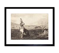 FELIX BRACQUEMOND ALBERT DE BALLEROY FRENCH HARE FRAMED ART PRINT MOUNT B12X5210