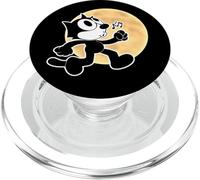 Felix Cartoon Whistling Music Notes Walking in Moonlight PopSockets PopGrip for MagSafe